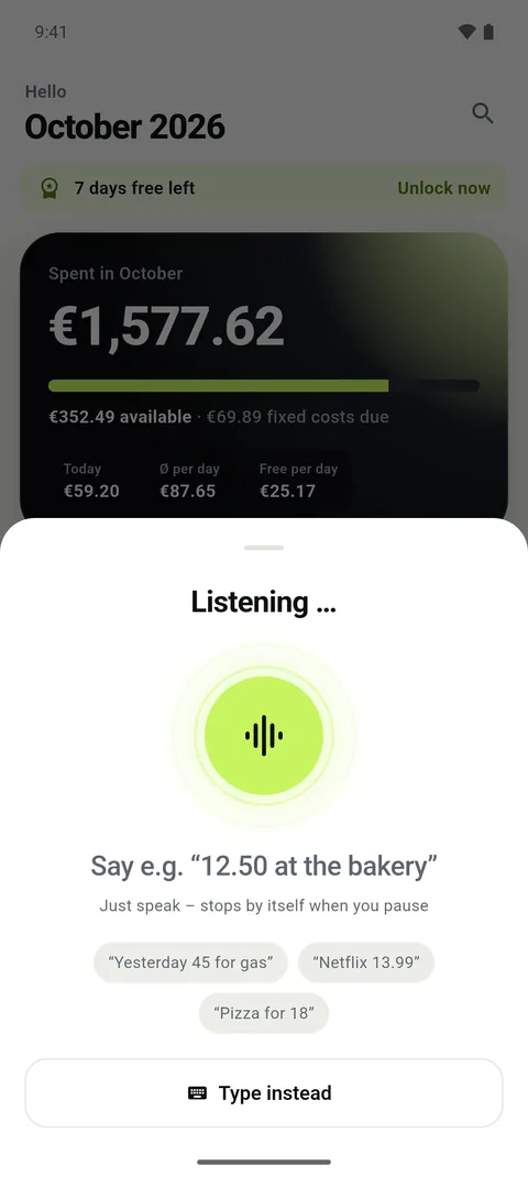 Just say what you spent